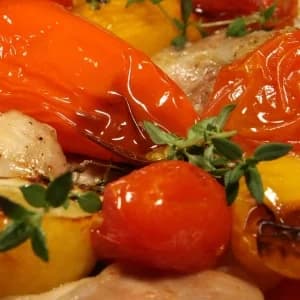 Pieczony kurczak z cytryną i tymiankiem