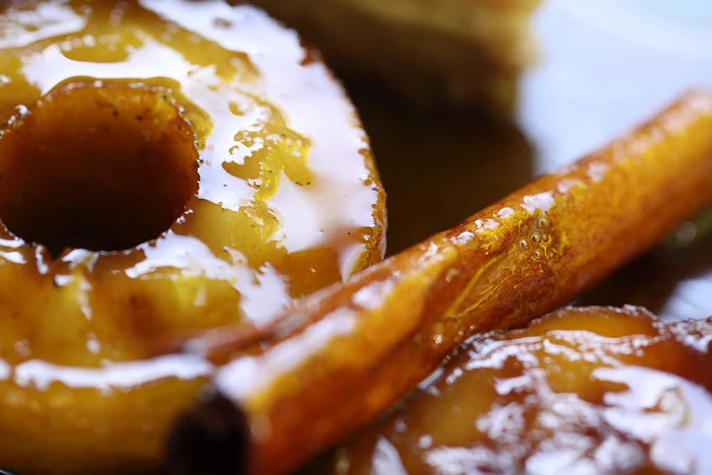 Slow roasted pork belly with apples