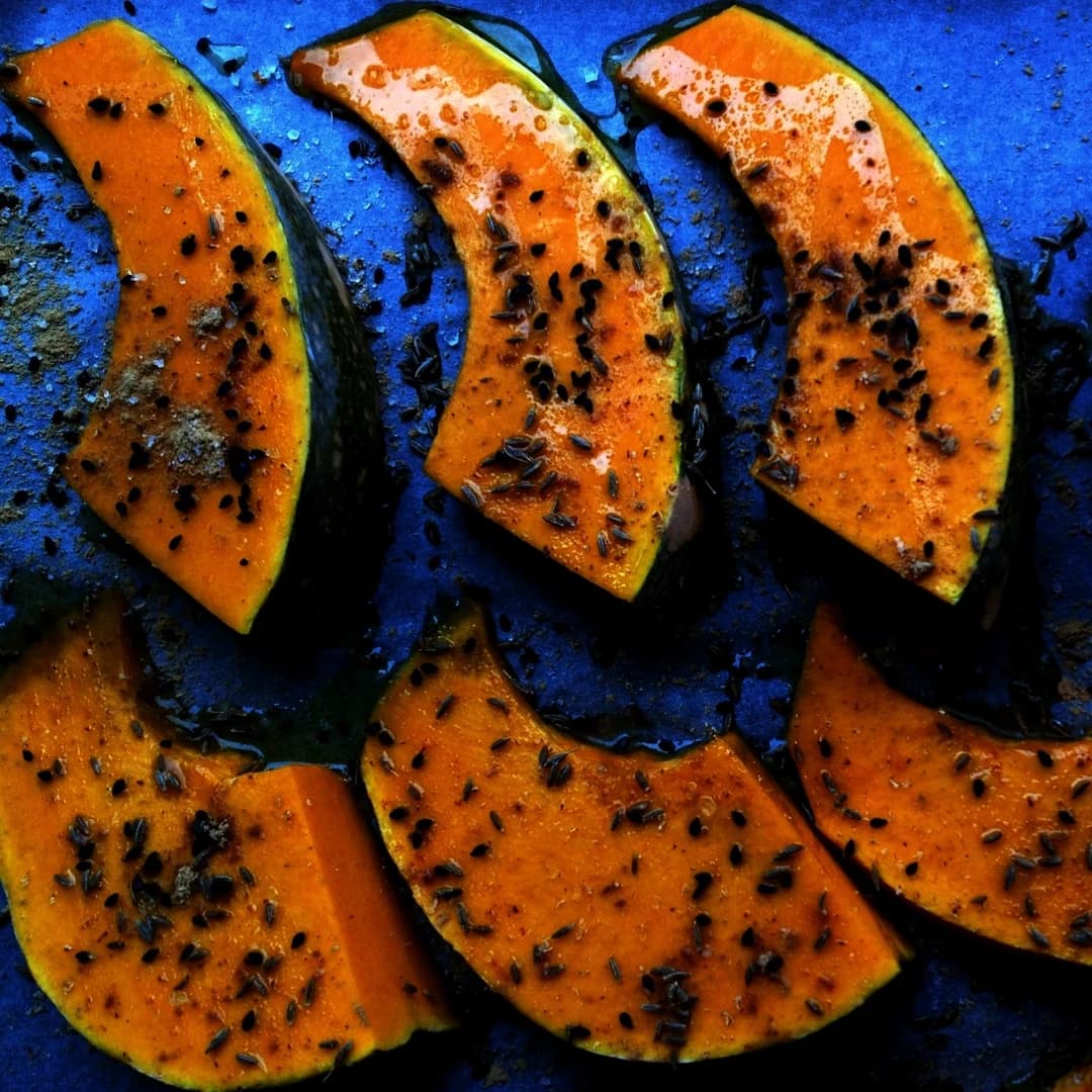 Spicy roasted pumpkin