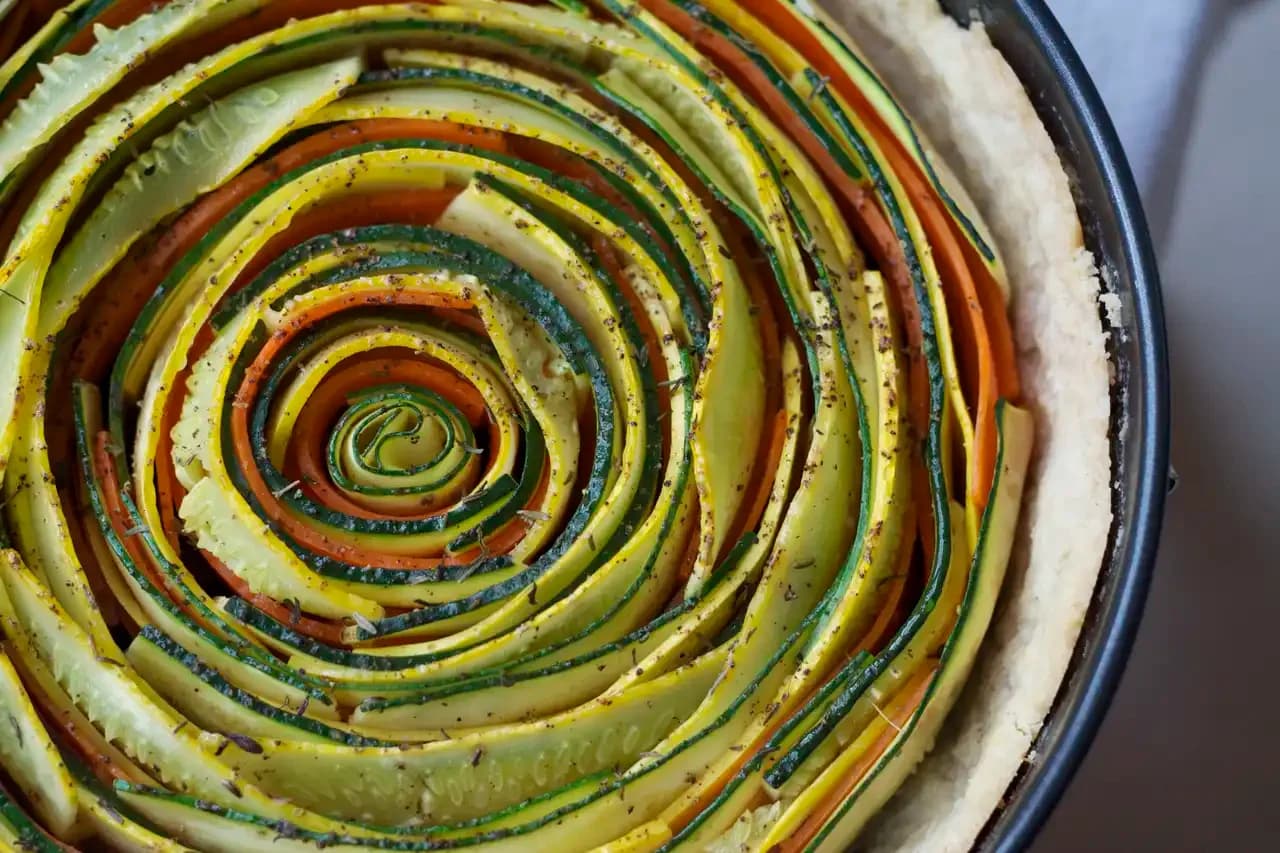 Tarta warzywna w spirali